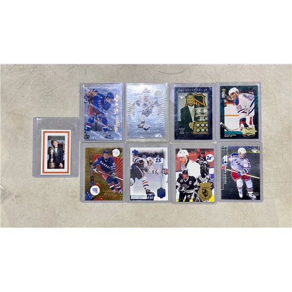 LOT OF 9 ASSORTED WAYNE GRETZKY HOCKEY CARDS