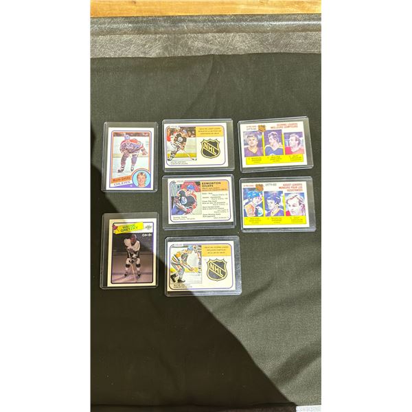 LOT OF 7 ASSORTED WAYNE GRETZKY HOCKEY CARDS