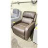 Image 1 : BROWN LEATHER ROCKING RECLINER *UNKNOWN WORKING CONDITION*