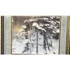 Image 2 : ROBERT BATEMAN FRAMED PRINT "DESCENDING SHADOWS - WOLVES" APPROX.19" X 16" FRAMED
