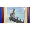 Image 2 : ROBERT BATEMAN FRAMED PRINT "AT THE ROADSIDE - RED TAILED HAWK" APPROX.17" X 17" FRAMED