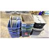 Image 2 : APPROX. 15 ASSORTED STORAGE BINS - MOSTLY RUBBERMAID WITH 9 LIDS