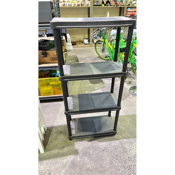 4 TIER BLACK SHELVING