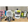 Image 2 : SHELF LOT OF ASSORTED ITEMS INCLUDING; WATER BOTTLES, JUICE FACTORY 2000, TENNIS BALLS AND MORE