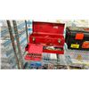 Image 2 : SHELF LOT OF BLACK& DECKER TOOL BOX WITH CONTENTS, JOBMATE SANDER AND MORE
