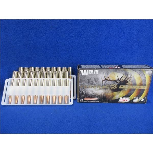7MM Rem. Mag 160gr TSX Federal Premium Cartridges
