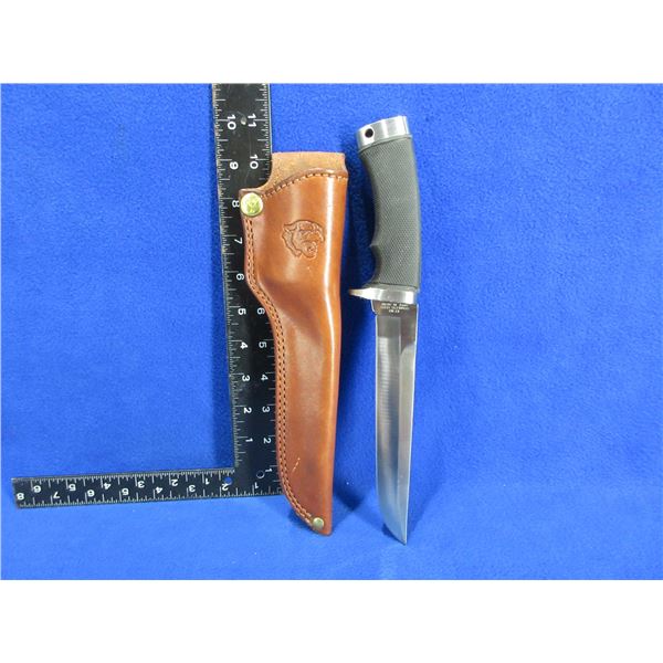 Katz Tanto 6 3/4" Fixed Blade Knife with Leather Sheath
