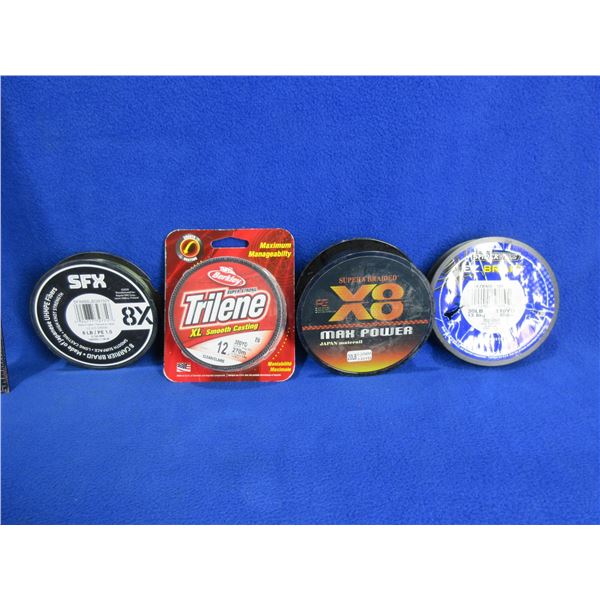 4 Rolls of Fishing Line - 8 lb, 12 lb, 20 lb, 30 lb