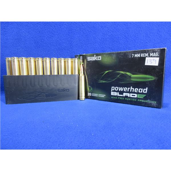7MM Rem. Mag 140gr Powerhead Blade Sako Cartridges