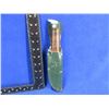 Image 4 : Fixed Blade Knife with Leather Sheath - 5" Blade