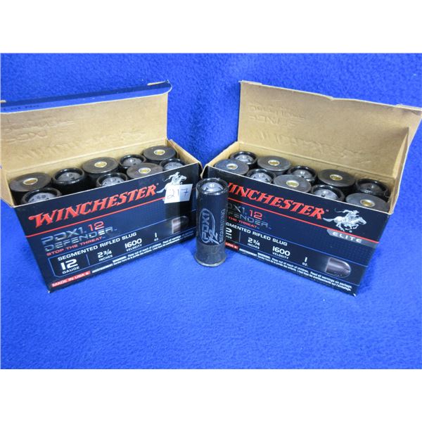 12 Ga. 2 3/4" 1 oz Slug PDX1 Defender Win. Shotshells