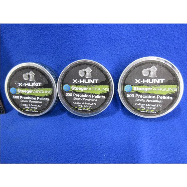 177 Cal. Stoeger X-Hunt Pellets - 3 Sealed Boxes of 500