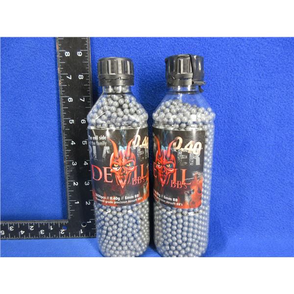 Blaster Devil Airsoft BB's - 0.40g/6mm BB - 2 Bottles of 3000