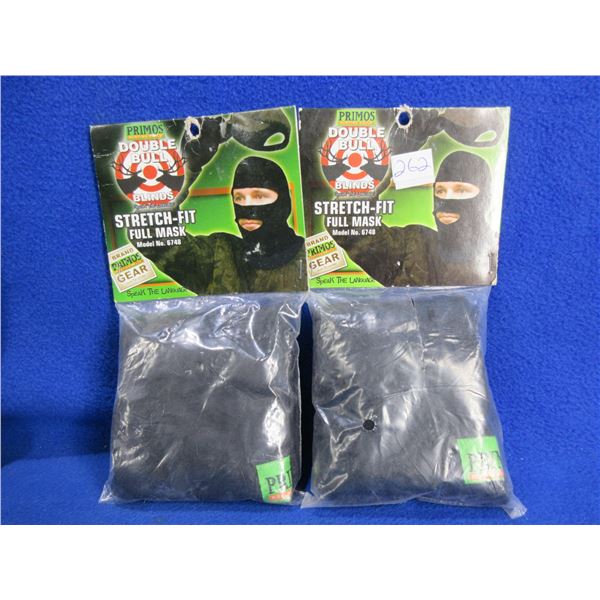 NEW - 2 Primos Stretch Fit Full Masks - Model No. 6748