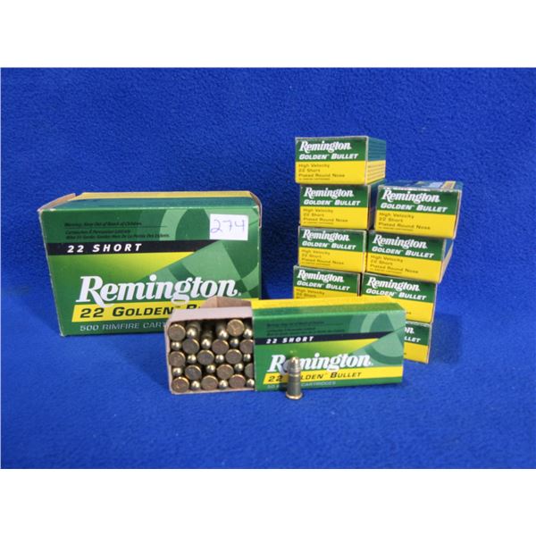 22 Short HV PRN Golden Bullet Remington Cartridges