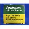 Image 2 : 22 Short HV PRN Golden Bullet Remington Cartridges