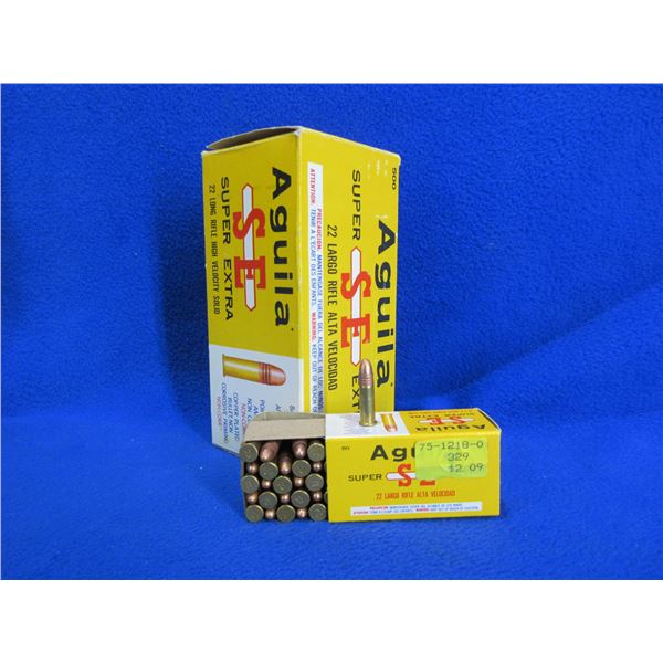 22 LR HV Solid Super Extra Aguila Cartridges
