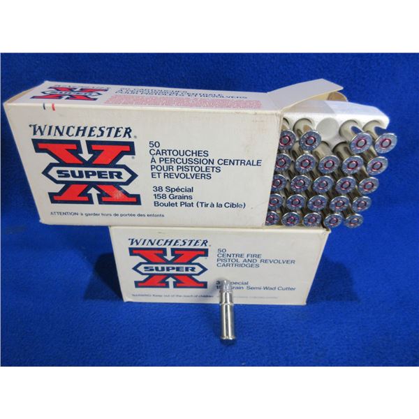 38 Spl (+P) 158gr HP SuperX Winchester Cartridges