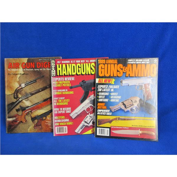 3 Books - Air Gun Digest, Handguns 89, Guns & Ammo 89