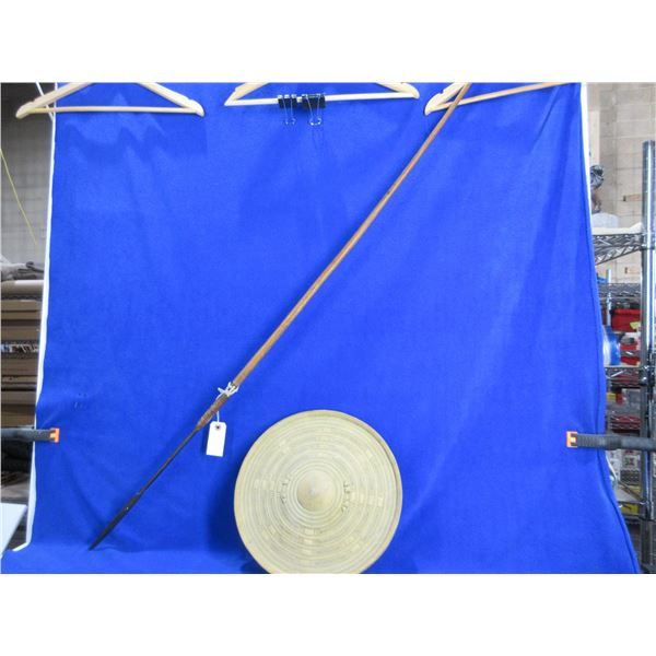 Vintage Somali Spear and Shield - 64" Spear, 13 1/4" Shield