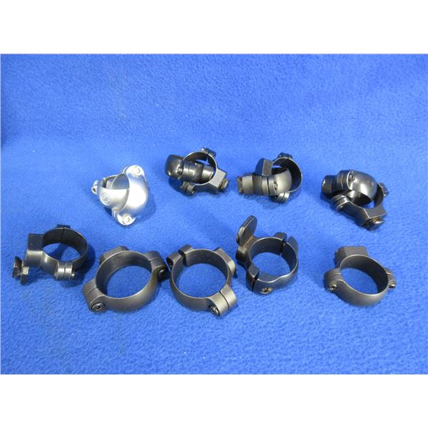 Lot of 1" Scope Rings - 4 Sets + 5 Assorted