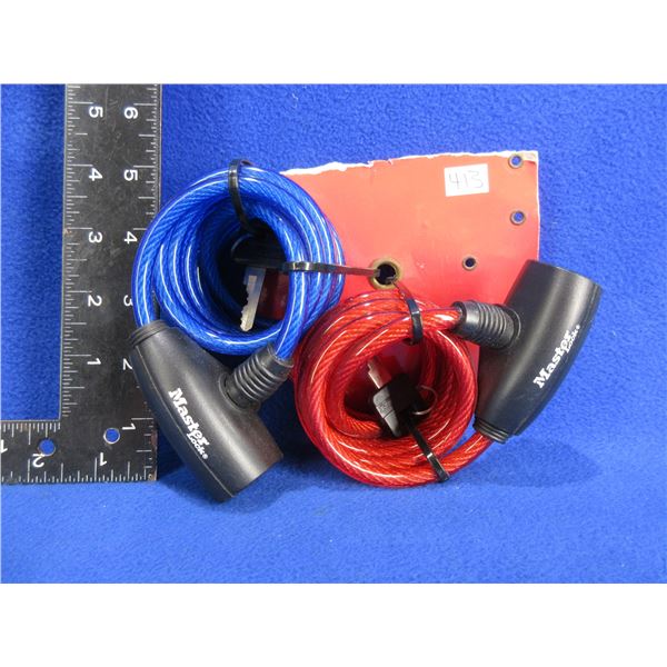 NEW - Master Lock Cable Locks - 6 Foot - Pack of 2