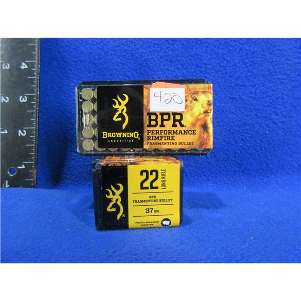 22LR 37gr BPR Fragmenting Bullet Browning Cartridges