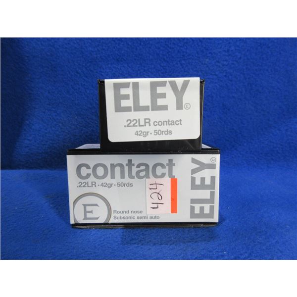 22 LR 42gr RN Subsonic Semi Auto Contact Eley Cartridges