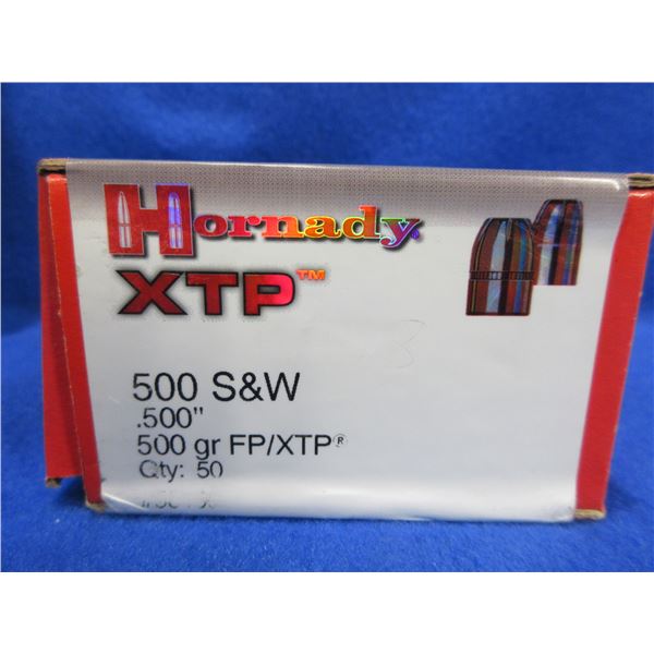 500 S&W .500" 500gr FP/XTP Hornady Bullets - Box of 50