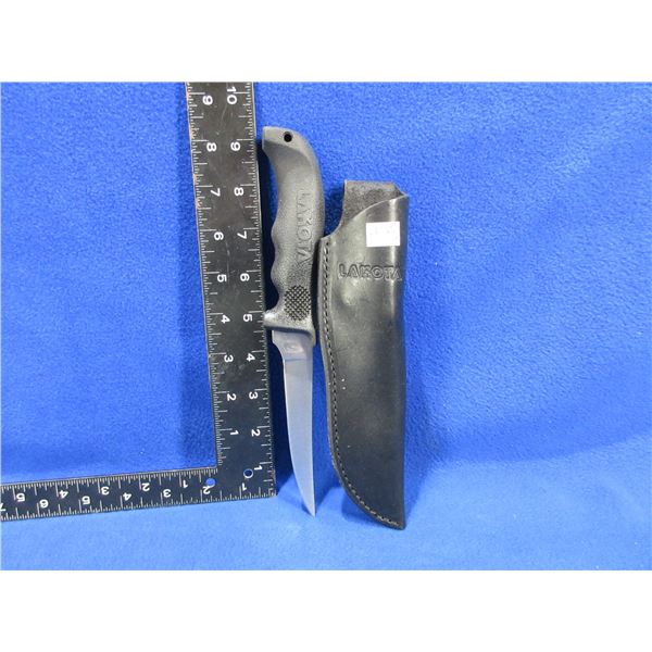 Lakota Pardner Fixed Blade Knife with Leather Sheath