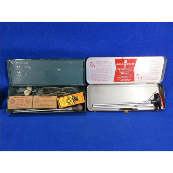2 Gun Cleaning Kits and 2 Vintage Pull Throughs