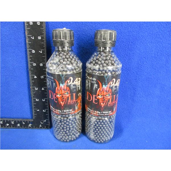 Blaster Devil Airsoft BB's - 0.43g/6mm BB - 2 Bottles of 3000