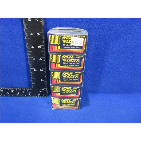 22LR 37gr HV HP Ruko Cartridges- Sealed Carton of 500