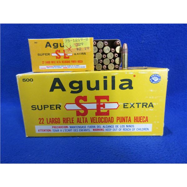 22 LR HV Solid Super Extra Aguila Cartridges