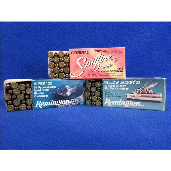 22 LR Cartridges - 3 Boxes of 50