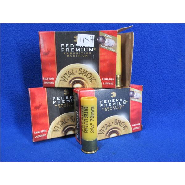 20 Ga. 2 3/4" 3/4 oz Truball Rifled Slug Federal Shotshells
