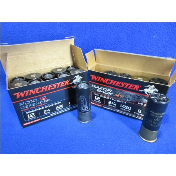 12 Ga. 2 3/4" 00 Buck and Rifled Slug Win. Shotshells