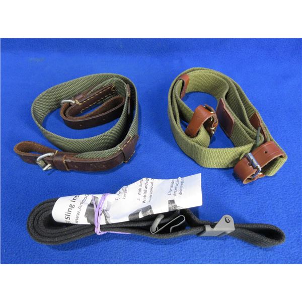 3 Rifle Slings - 2 Canvas and 1 Cotton