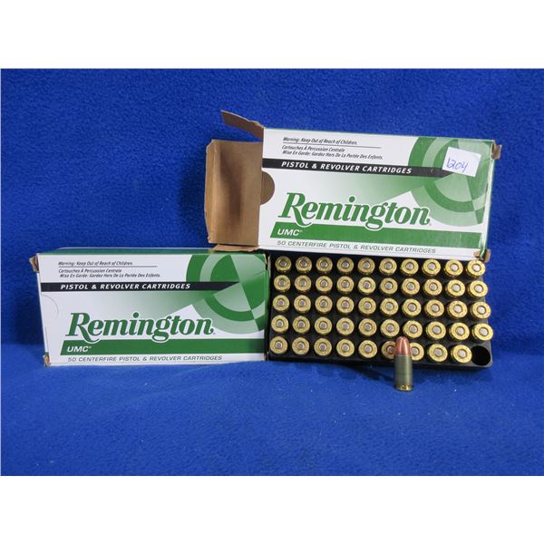 9mm Luger 124gr MC Remington Cartridges - 2 Boxes of 50