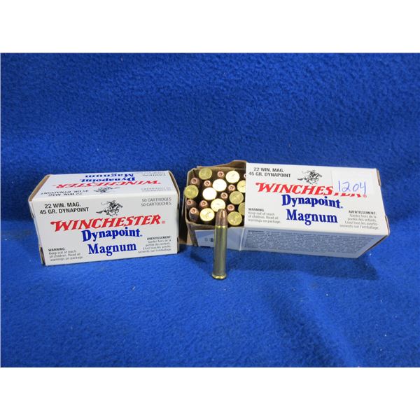 22 Win. Mag 45gr Dynapoint Winchester Cartridges