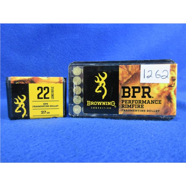 22LR 37gr BPR Fragmenting Bullet Browning Cartridges