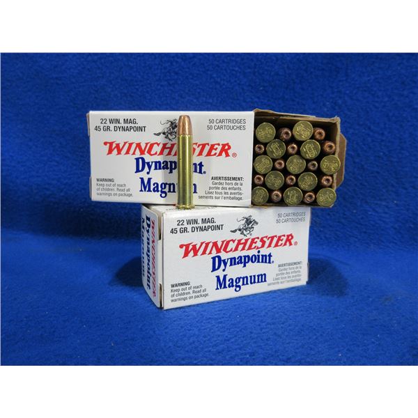 22 Win. Mag 45gr Dynapoint Winchester Cartridges