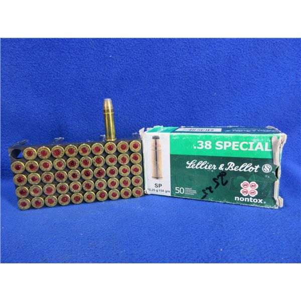 38 Spl 158gr SP Sellier & Bellot Cartridges - Box of 50