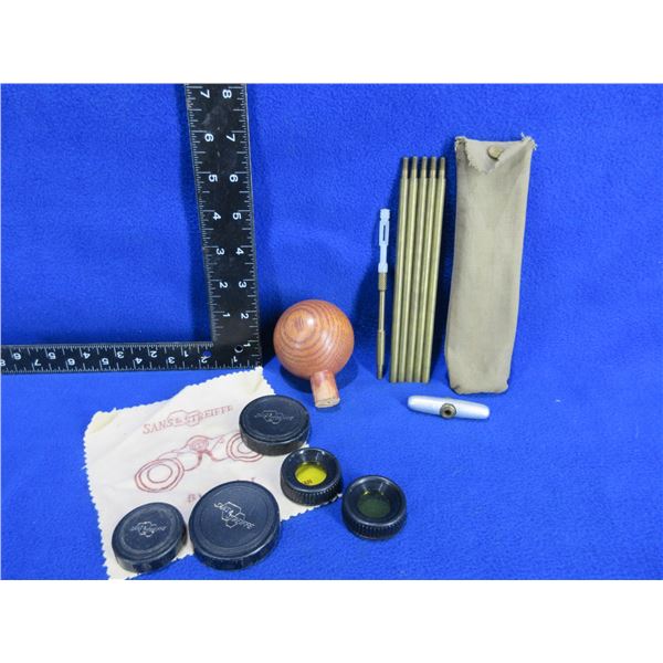 7 Piece Brass Cleaning Rod, Ball Starter?, Lens Caps