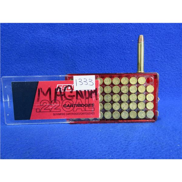 22 Win. Mag 50gr JHP Federal Cartridges - Box of 50