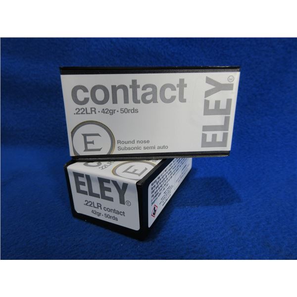 22 LR 42gr RN Subsonic Semi Auto Contact Eley Cartridges