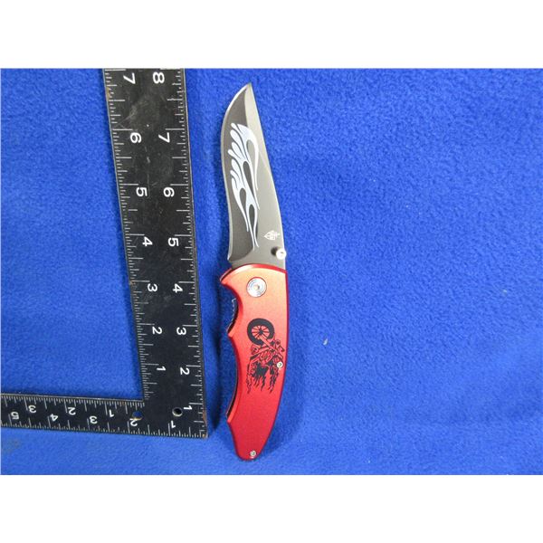 Folding Locking Blade Knife - 3 1/4" Blade - 440 Stainless