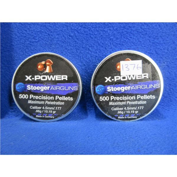 177 Cal. Stoeger X-Power Pellets - 2 Sealed Boxes of 500
