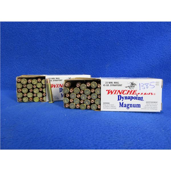 22 Win. Mag 45gr Dynapoint Winchester Cartridges