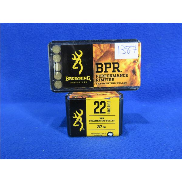 22LR 37gr BPR Fragmenting Bullet Browning Cartridges